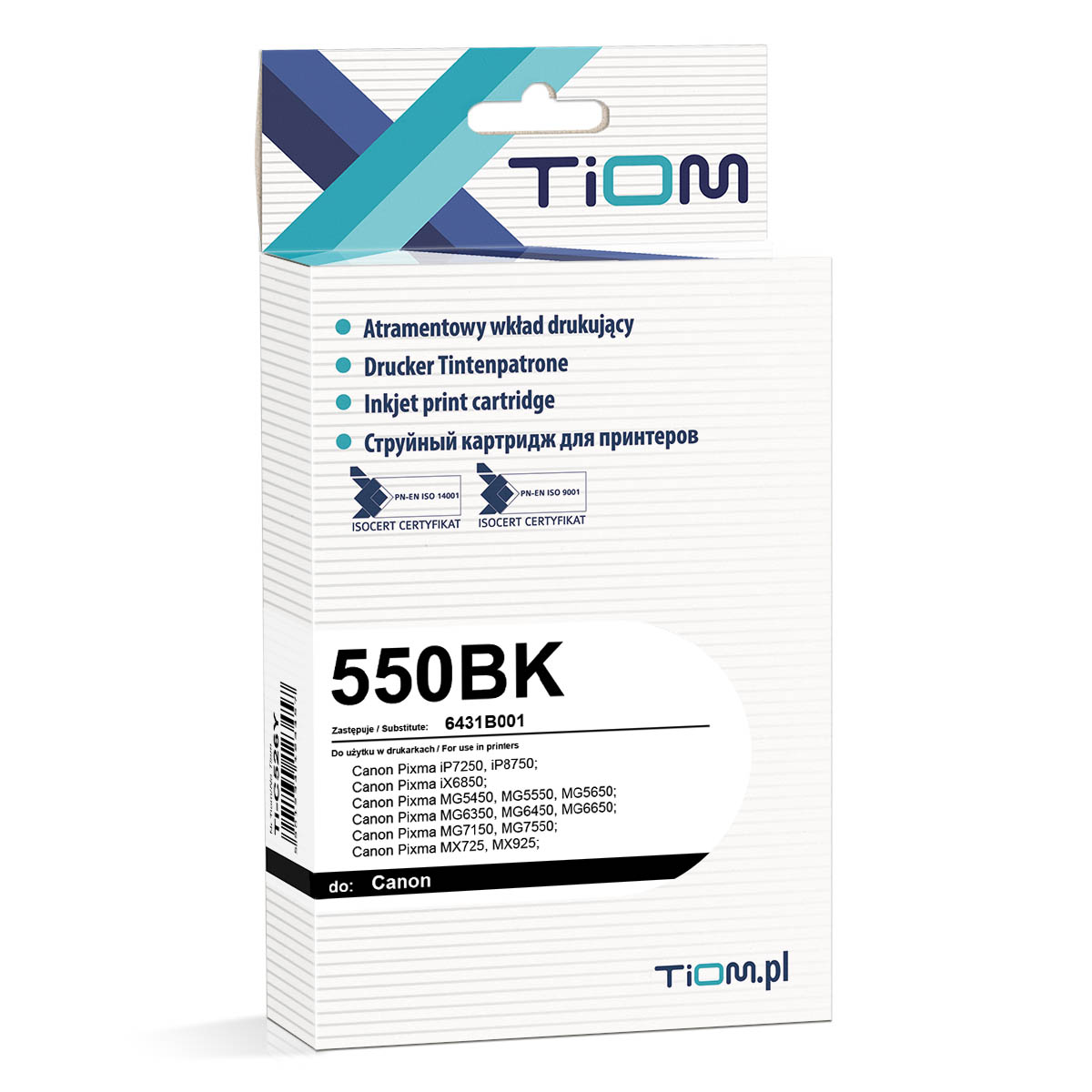 Ti-C550BK Tusz Tiom do Canon 550BK | 6431B001 | 500 str. | black