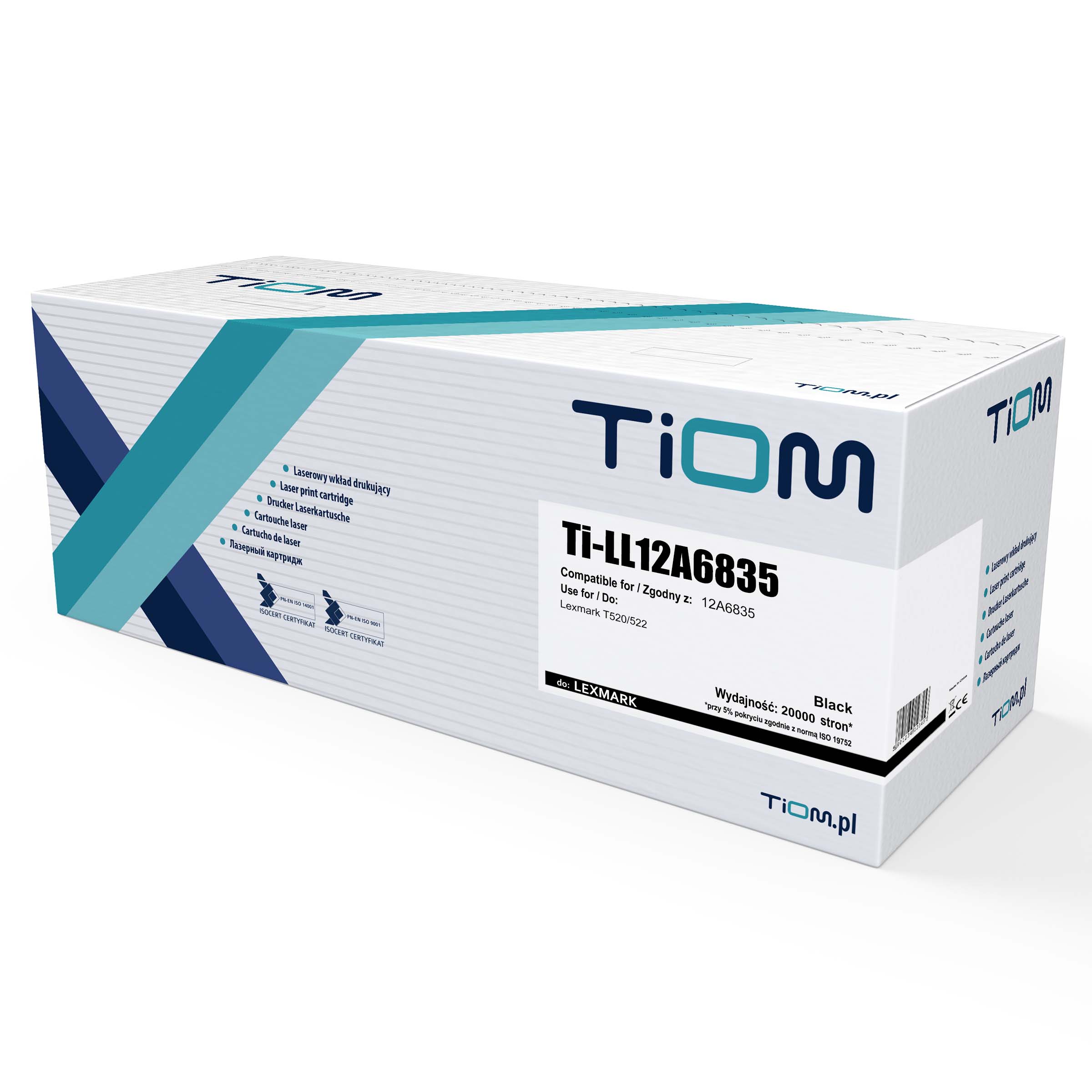 Ti-LL12A6835 Toner Tiom do Lexmark T520X | 12A6835 | 20000 str. | black